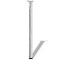 vidaXL Výškovo nastaviteľné stolové nohy, 4ks, chrómované, 870 mm