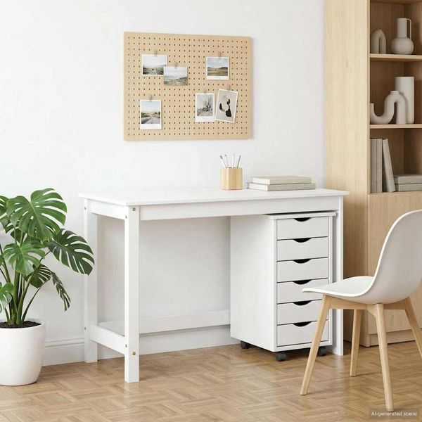 vidaXL Stolový a kolekčný set MOSS 2 pcs Biela