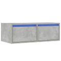 vidaXL TV skrinka s LED svetlami betónová sivá 75x35,5x25 cm