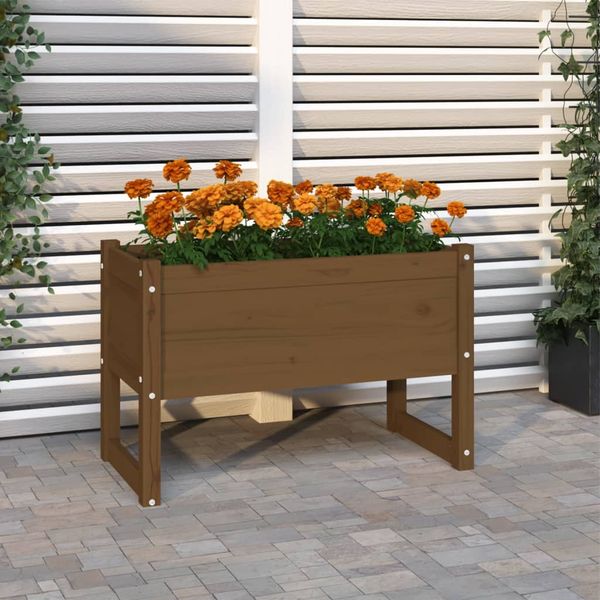 vidaXL Kvetináč medovohnedý 78x40x52 cm borovicový masív