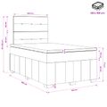 vidaXL Posteľ boxspring s matracom Krémová 120 x 190 cm Látka