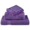 vidaXL Prémiové uteráky SOLUND 4 ks fialové 100x200cm 600 g/m2