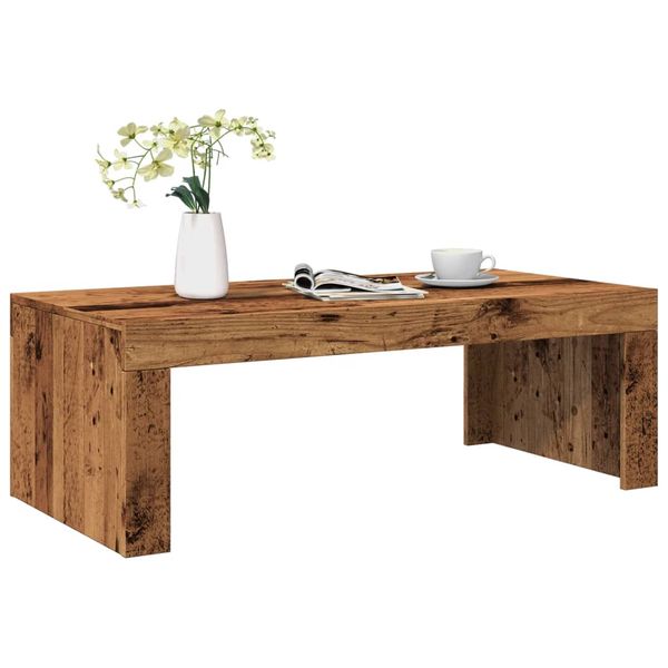 vidaXL Konferenčný stolík staré drevo 102x50x35 cm drevotrieska