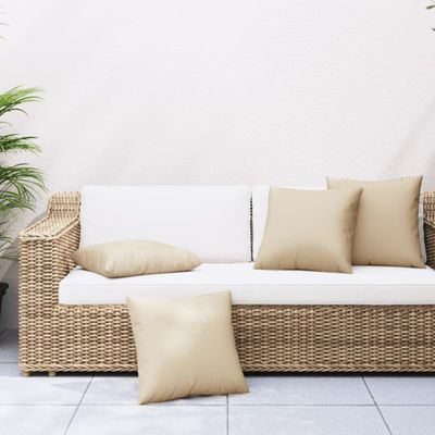 vidaXL Dekoratívne vankúše 4 ks béžové 60x60 cm látka