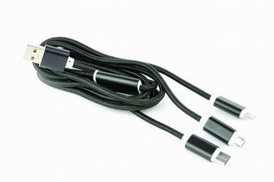 GEMBIRD USB 3-in-1 káblový kábel, čierny, 1 m