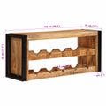 vidaXL Regál na víno Hnedá 100 x 45 x 33 cm Masívne hrubé mango drevo
