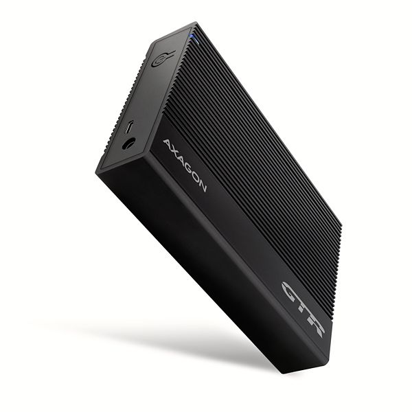 AXAGON EE35-GTR, USB-C 5Gbps - SATA 6G 3.5'' RIBBED box, čierny