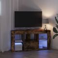 vidaXL Rohový LED TV kabinet 100 x 40 x 50 cm Dymová dub