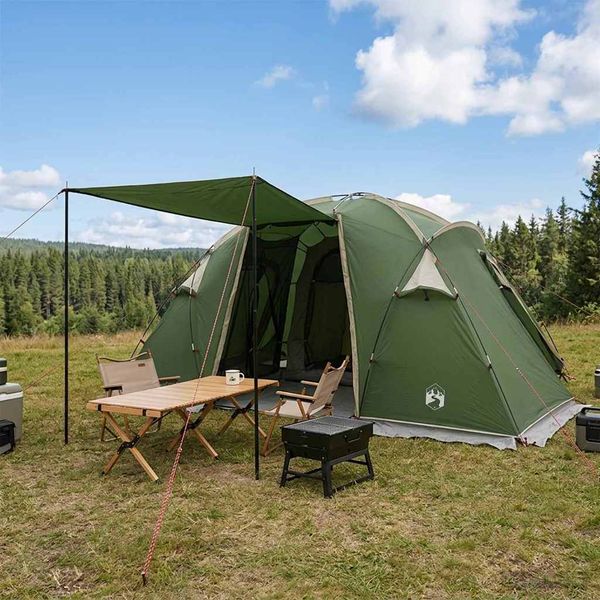 vidaXL Tunelový stan Zelená 520 x 260 x 175 cm