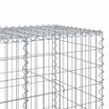 vidaXL Gabiónový kôš s krytom 750x100x100 cm pozinkované železo