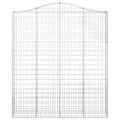 vidaXL Oblúkový gabionový kôš 18ks 200x30x220/240cm pozinkované železo