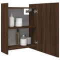 vidaXL Zrkadlová skrinka hnedý dub 62,5x20,5x64 cm spracované drevo