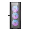 Sklenená počítačová skriňa Darkflash DK431 + 4 ventilátory (čierna)