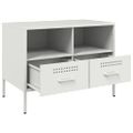 vidaXL TV skrinka biela 68x39x50,5 cm oceľ