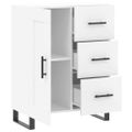 vidaXL Komoda biela 69,5x34x90 cm kompozitné drevo