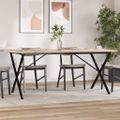 vidaXL Jedálenský stolík v tvare X 180x90x75,5 cm borovica a oceľ