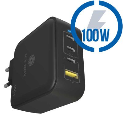 RAIDSONIC ICY Rýchlonabíjačka, 3xUSB-C/A, 100W