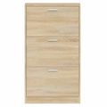 vidaXL Botník dubový 59x17x108 cm spracované drevo