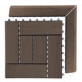 Prechodová lišta G21 pre WPC dlaždice indický teak pre WPC dlaždice, 38,5 x 7,5 cm rohová (pravá)