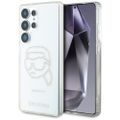 Puzdro Karl Lagerfeld HC IML Rhinestones K Head pre Samsung Galaxy S25 Ultra transparentné