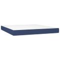 vidaXL Posteľný rám boxspring s matracom modrý 160x200 cm látka
