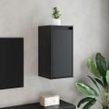vidaXL Nástenné skrinky 2 ks čierne 30x30x60 cm masívna borovica