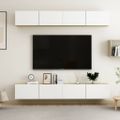 vidaXL TV skrinky 4 ks, biela+sonoma 100x30x30 cm, kompozitné drevo