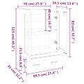 vidaXL Vysoká skrinka dub sonoma 70x31x115 cm spracované drevo