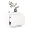 vidaXL Nočný stolík biely 35x34x32 cm masívne borovicové drevo