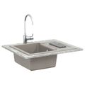 vidaXL Drez Sivá 620 x 500 mm 80% Kvárc a 20% Živica