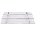 vidaXL Vchodová strieška strieborná a priehľadná 150x90 cm PET