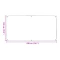 vidaXL Priehľadná plachta s okami 1x2 m PVC