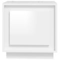 vidaXL Nočné stolíky 2 ks lesklé biele 44x35x45 cm spracované drevo