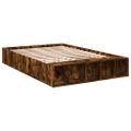 vidaXL Posteľný rám dymový dub 135x190 cm kompozitné drevo
