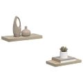vidaXL Plávajúce nástenné police 2 ks, dubové 50x23,5x3,8 cm, MDF