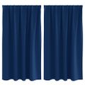 vidaXL Záclony na zatemnenie s krúžkami 2 ks Tmavomodrá 140 x 140 cm
