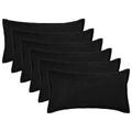 vidaXL Poťah na podložku 6 pcs HOUTEN Čierna 40 x 80 cm Bouclé