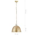 vidaXL Industriálna vintage závesná lampa 25 W, mosadzná 31 cm E27