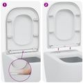 vidaXL WC sedadlo Biela 47,5 x 35 x 3,6 cm Duroplast