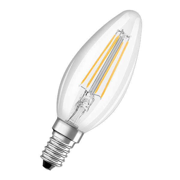 OSRAM LED žiarovka E14 4W 2700K číra,  Filament, teplá biela