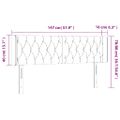vidaXL Čelo postele s LED modré 147x16x78/88 cm látka