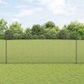 vidaXL Zvarené pletivo s podperami 10 x 1,4 m PVC potiahnutá oceľ Sivá