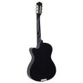 vidaXL 12-dielna folková klasická gitara so 6 strunami, čierna 38"