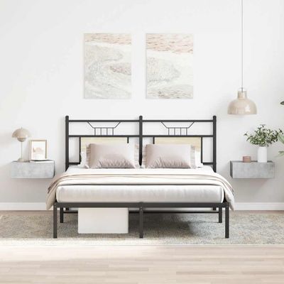 vidaXL Nástenné nočné stolíky 2ks betónové 40x30x15cm kompozitné drevo