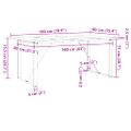 vidaXL Jedálenský stolík v tvare O 180x90x75,5 cm borovica a oceľ