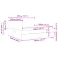 vidaXL LED úložná posteľ s matracom Tmavosivá 200 x 200 cm Zamat