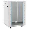 vidaXL 15U Nástenná serverová skriňa 19" IP20 sivá 60x45x86 cm