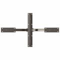 vidaXL Noha konferenčného stolíka v tvare pavúka, čierna 98x58x(42-43) cm, oceľ