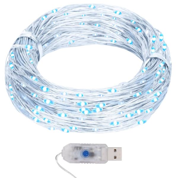 vidaXL LED mikro svetelná reťaz 40 m 400 LED studená biela 8 funkcií