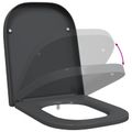 vidaXL WC sedadlo Antracitová 47,5 x 35 x 3,6 cm Duroplast